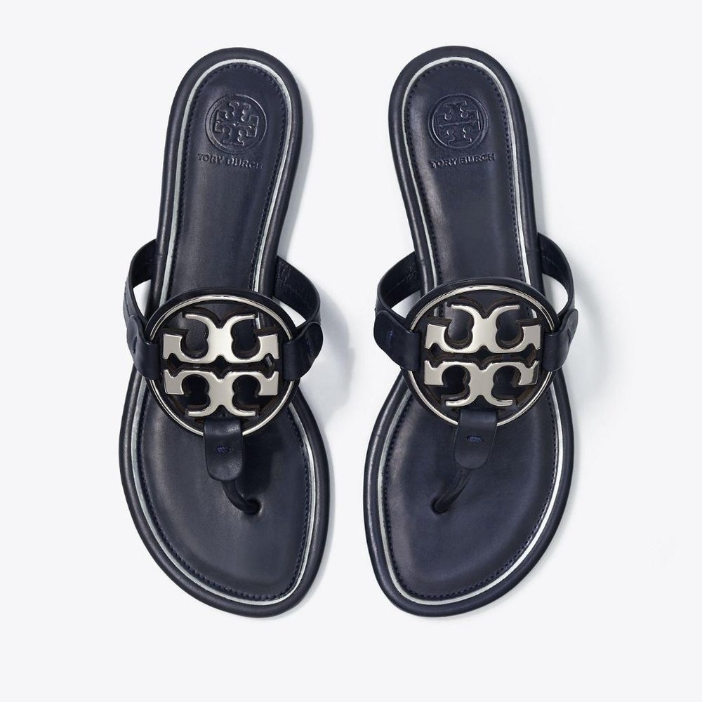COPY - MILLER METAL-LOGO SANDAL, LEATHER